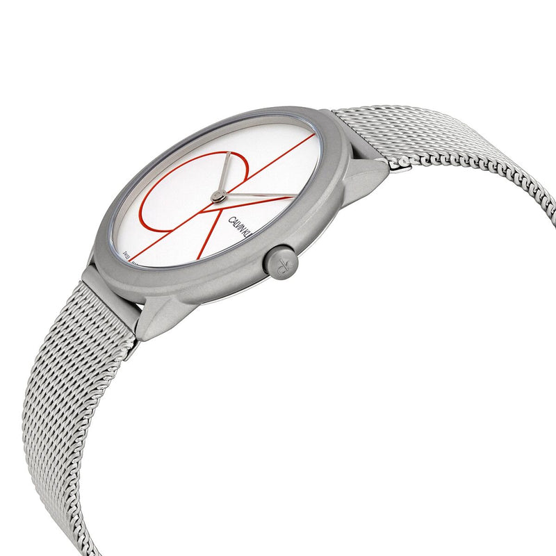 Calvin Klein Minimal Quartz White Dial Ladies Watch #K3M52152 - Watches of America #2