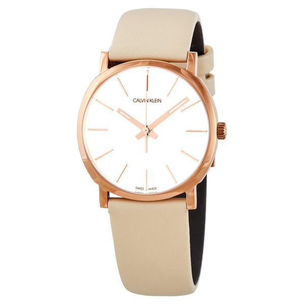 Calvin Klein Posh Quartz White Dial Ladies Watch #K8Q336X2 - Watches of America