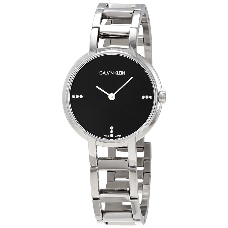 Calvin Klein Quartz Black Dial Watch #K8N2314S - Watches of America