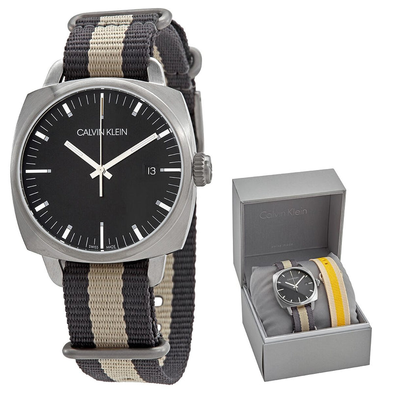 Calvin Klein Quartz Black Dial Watch #K9N111P1 - Watches of America