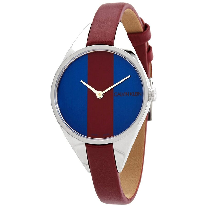 Calvin Klein Rebel Burgund and Blue Dial Ladies Watch #K8P231UN - Watches of America