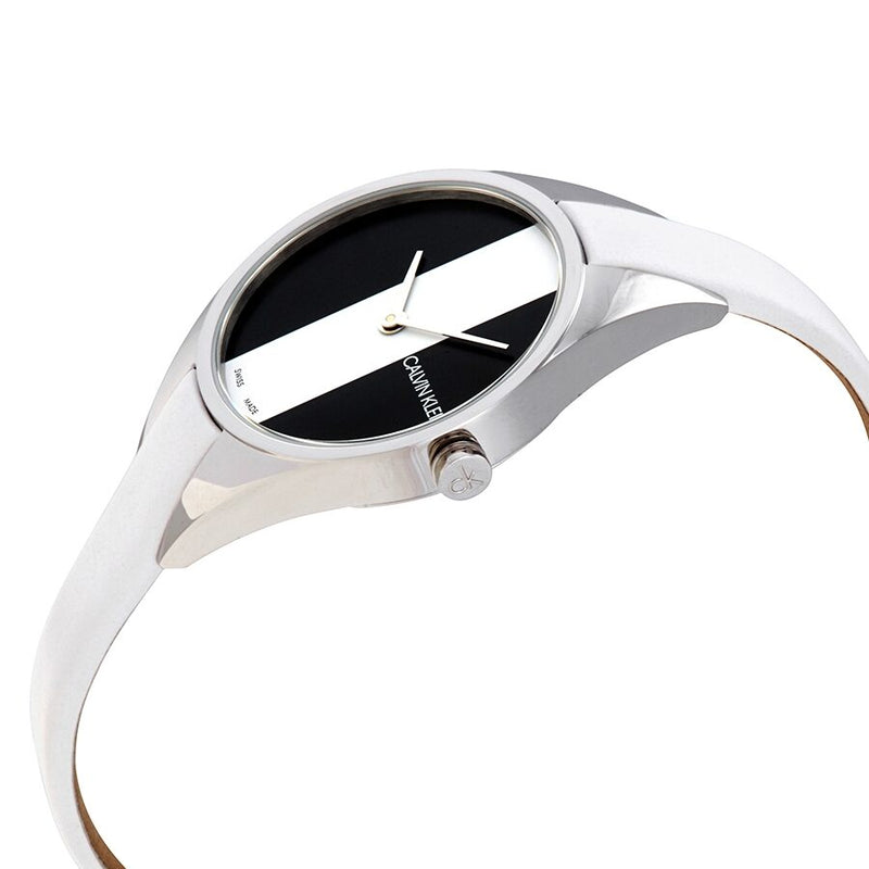 Calvin Klein Rebel Quartz Black and White Dial Ladies Watch #K8P231L1 - Watches of America #2