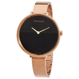 Calvin Klein Rise Quartz Black Dial Ladies Watch #K7A23641 - Watches of America
