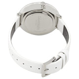 Calvin Klein Rise White Dial White Leather Ladies Watch #K7A231L6 - Watches of America #3