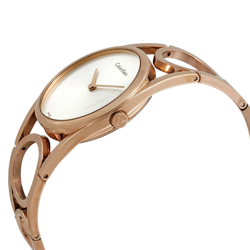Calvin Klein Round Silver Dial Ladies Watch #K5U2M646 - Watches of America #2