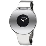 Calvin Klein Seamless Black Dial Medium Bangle Ladies Watch #K8C2M111 - Watches of America