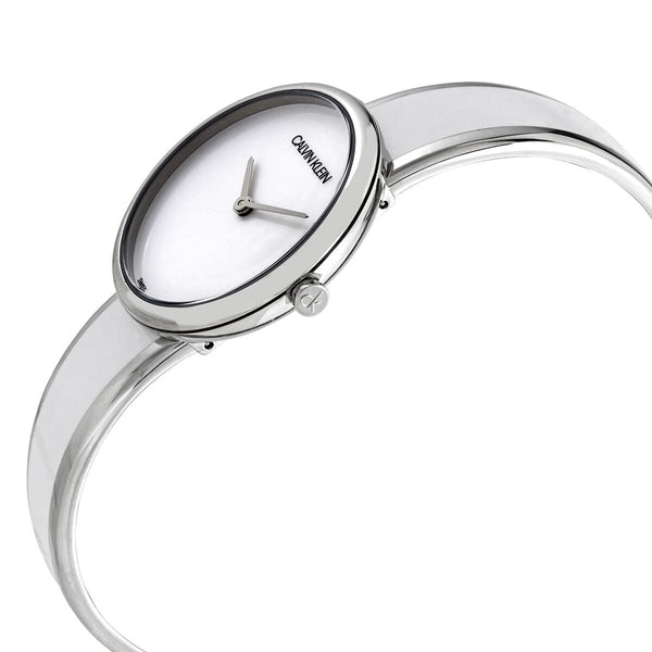 Calvin Klein Seduce Quartz White Dial Ladies Watch #K4E2N116 - Watches of America #2