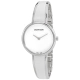 Calvin Klein Seduce Quartz White Dial Ladies Watch #K4E2N116 - Watches of America