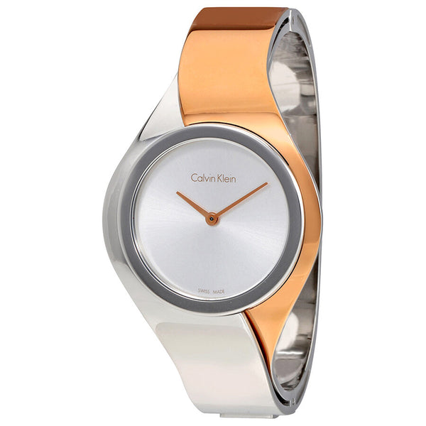 Calvin Klein Senses Silver Dial Tw-tone Ladies Watch #K5N2M1Z6 - Watches of America