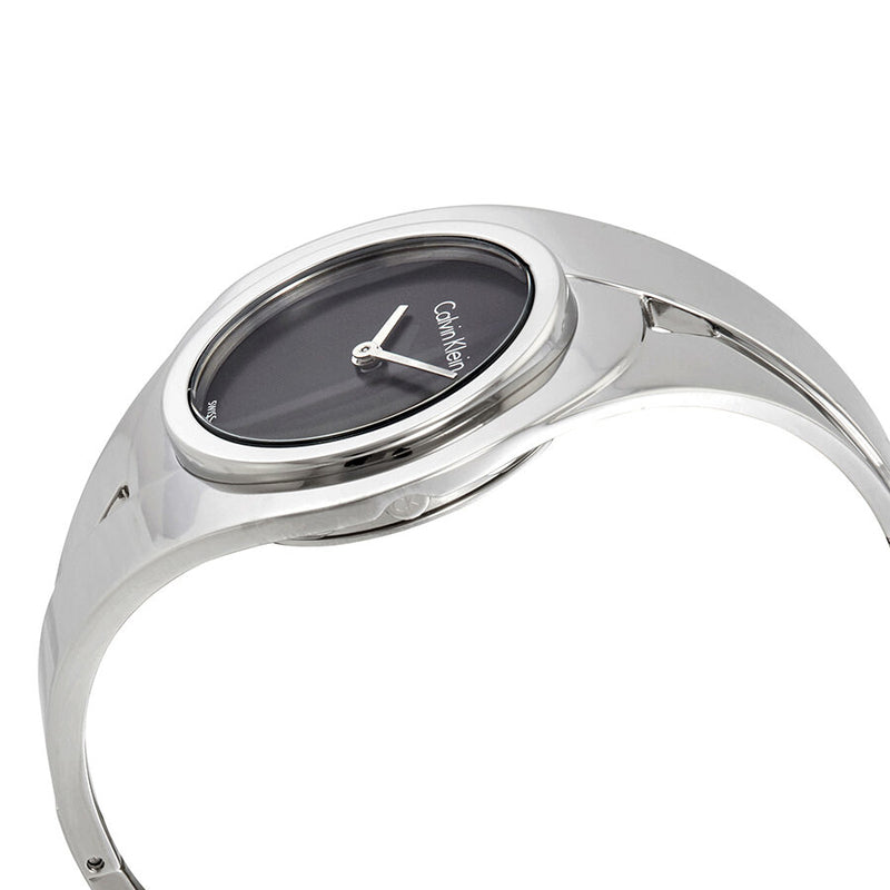 Calvin Klein Sensual Black Dial Ladies Small Bangle Watch #K8E2S111 - Watches of America #2
