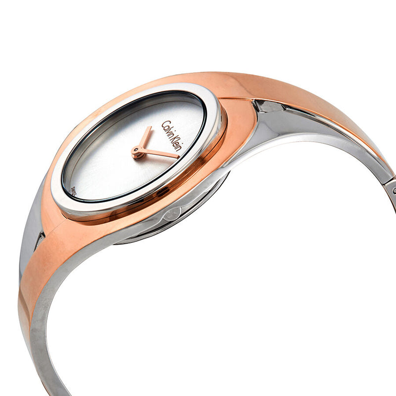 Calvin Klein Sensual Silver Dial Small Bangle Ladies Watch #K8E2S1Z6 - Watches of America #2