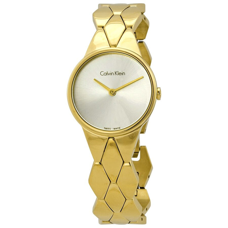 Calvin Klein Quartz Silver Dial Ladies Watch #K6E23546 - Watches of America