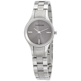 Calvin Klein Simplicity Quartz Crystal Silver Dial Ladies Watch #K4323120 - Watches of America
