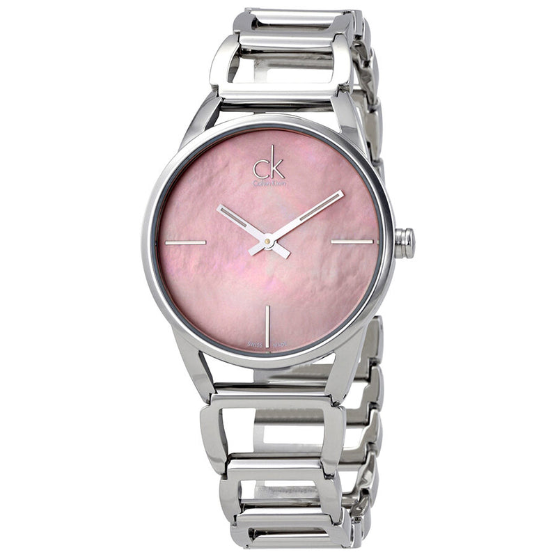 Calvin Klein Stately Pink Mother of Pearl Dial Ladies Watch #K3G2312E - Watches of America