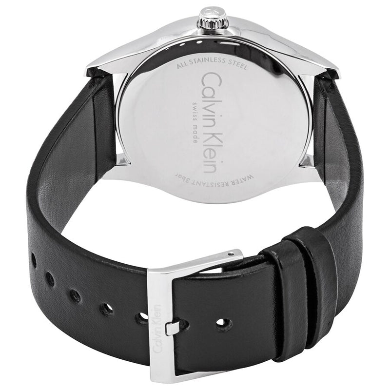 Calvin Klein Steadfast Black Dial Black Leather Men's Watch #K8S211C1 - Watches of America #3