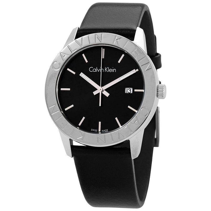 Calvin Klein Steady Quartz Black Dial Men's Watch #K7Q211C1 - Watches of America