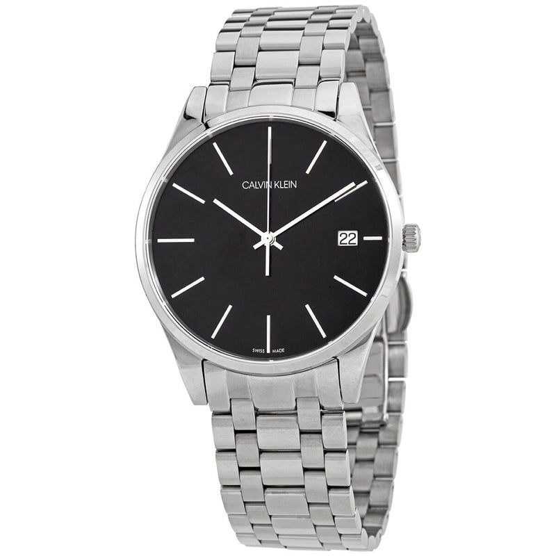 Calvin Klein Time Quartz Black Dial Men's Watch #K4N21141 - Watches of America