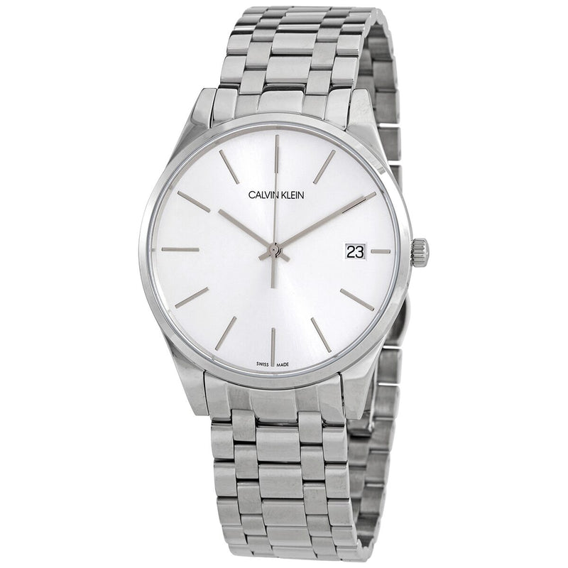 Calvin Klein Time Quartz Silver Dial Men's Watch #K4N21146 - Watches of America