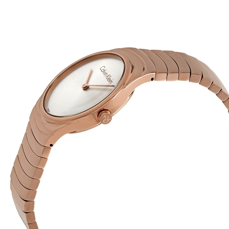 Calvin Klein Whirl Quartz Silver Dial Rose Gold-tone Ladies Calvin Klein Whirl Quartz Silver Dial Rose Gold-tone Ladies