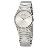 Calvin Klein Whirl Silver Dial Stainless Steel Ladies Watch #K8A23146 - Watches of America