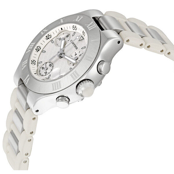 Cartier 21 Chronoscaph Silver Dial Unisex Watch #W10197U2 - Watches of America #2
