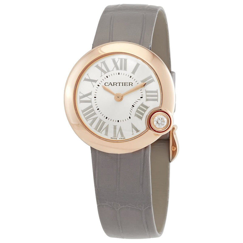 Cartier Ballon Blanc de Cartier 18kt Rose Gold Silver Dial Ladies Watch #WGBL0005 - Watches of America
