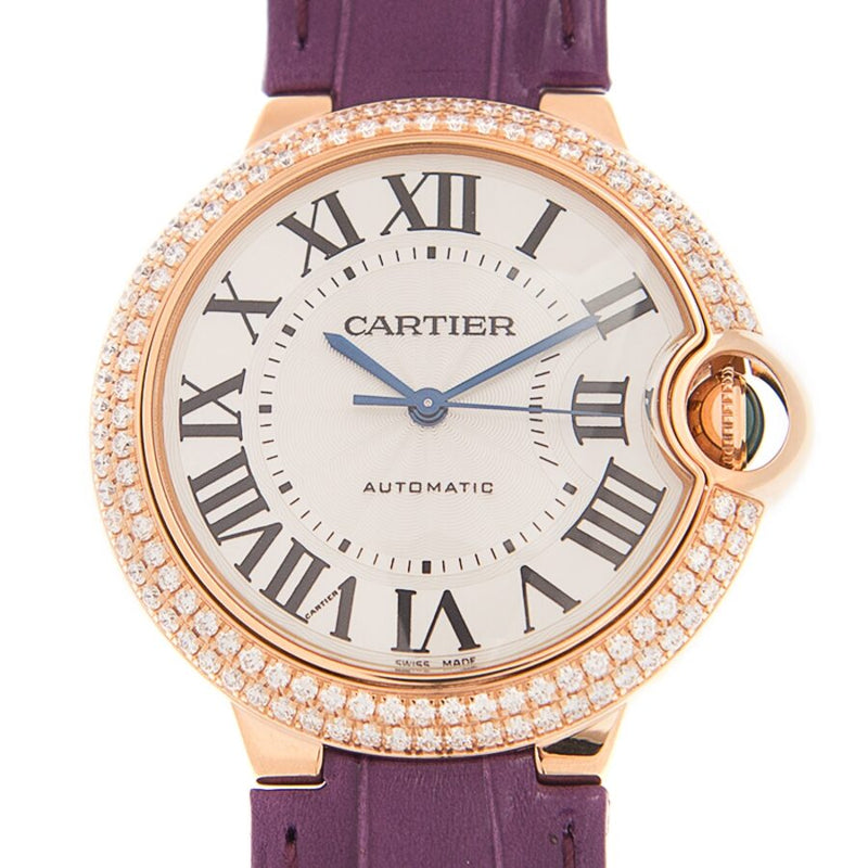 Cartier Ballon Bleu Automatic Diamond White Dial Ladies Watch #WJBB0009 - Watches of America #2
