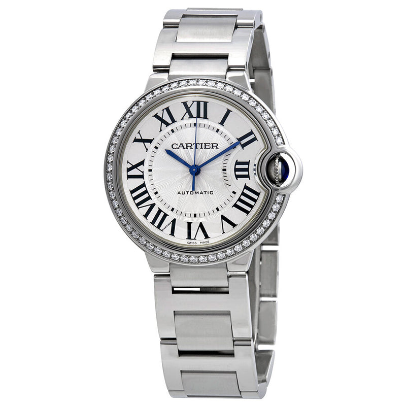 Cartier Ballon Bleu Automatic Diamond Ladies Watch #W4BB0017 - Watches of America