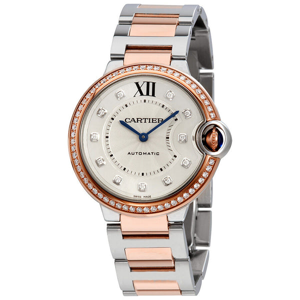 Cartier Ballon Bleu Automatic Silver Dial Ladies Watch #W3BB0004 - Watches of America