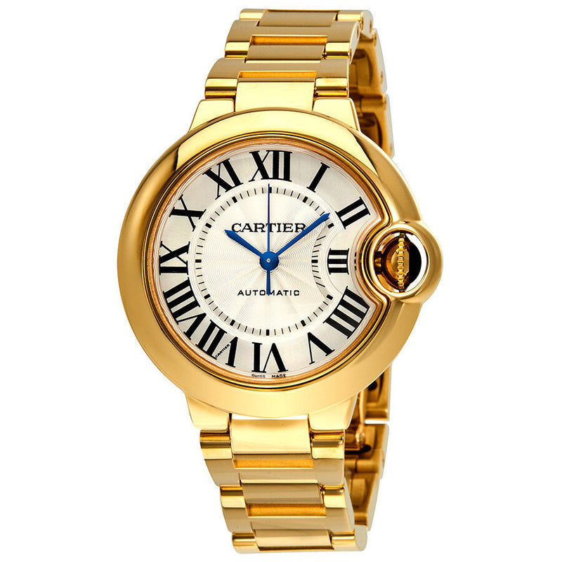 Cartier Ballon Bleu de Cartier 18k Yellow Gold Silvered Opaline Dial Ladies Watch #WGBB0005 - Watches of America