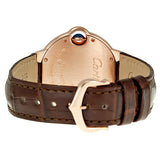 Cartier Ballon Bleu de Cartier Pink Gold Brown Leather Watch #W6920069 - Watches of America #3