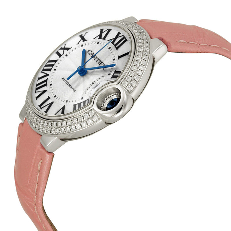 Cartier Ballon Bleu de Cartier Silvered Opaline Dial 18kt White Gold Medium Watch #WE900651 - Watches of America #2