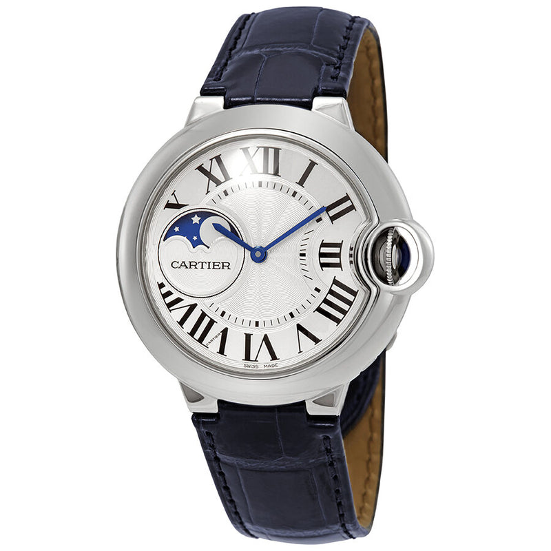 Cartier Ballon Bleu Moonphase Automatic Silver Dial Ladies Watch #WSBB0020 - Watches of America