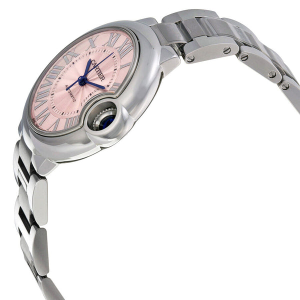 Cartier Ballon Bleu Pink Dial Stainless Steel Automatic Ladies Watch #W6920100 - Watches of America #2