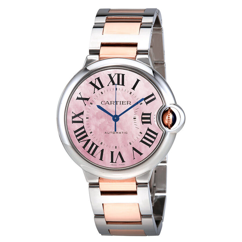 Cartier Ballon Bleu Pink Mother of Pearl  Dial Ladies Watch #W2BB0011 - Watches of America