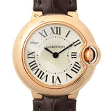 Cartier Ballon Bleu Silver Dial 18K Rose Gold Ladies Watch #WGBB0007 - Watches of America