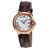 Cartier Ballon Bleu Silver Dial 18kt Rose Gold Ladies Watch #W6900256 - Watches of America