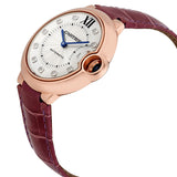 Cartier Ballon Bleu Silver Dial 18kt Rose Gold Purple Leather Unisex Watch #WE902028 - Watches of America #2