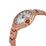 Cartier Ballon Bleu Silver Dial Automatic Ladies 18kt Rose Gold Diamond Watch #WJBB0036 - Watches of America #2
