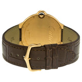 Cartier Ballon Bleu Silver Dial Brown Alligator Leather Men's Watch #W6920083 - Watches of America #3