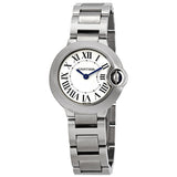 Cartier Ballon Bleu Silver Dial Stainless Steel Ladies Watch #W69010Z4 - Watches of America