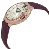 Cartier Ballon Bleu Silver Diamond Dial 18kt Pink Gold Ladies Watch #WJBB0010 - Watches of America #2