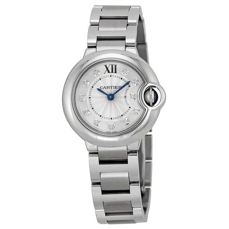 Cartier Ballon Bleu Silver Diamond Dial Ladies Watch #WE902073 - Watches of America