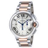 Cartier Ballon Bleu Silvered Guilloche Dial Men's Watch #W6920075 - Watches of America