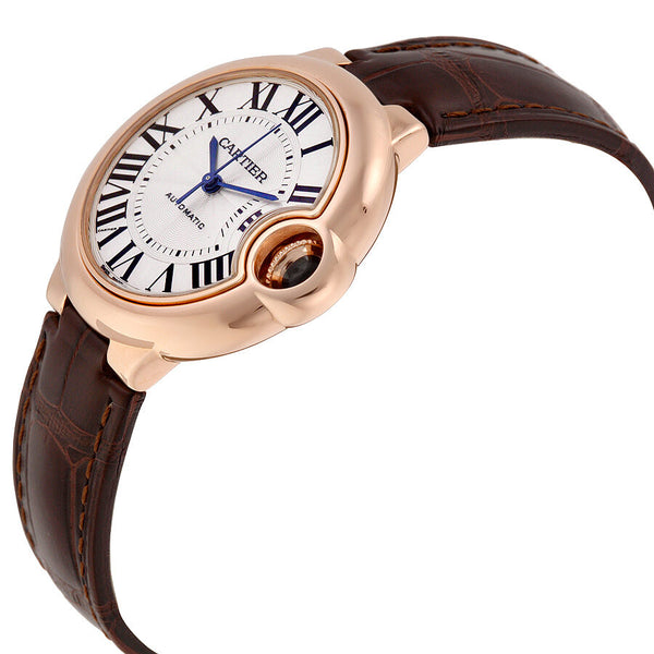 Cartier Balloon Bleu Silvered 18kt Pink Gold Opaline Flinque Dial Ladies Watch #W6920097 - Watches of America #2