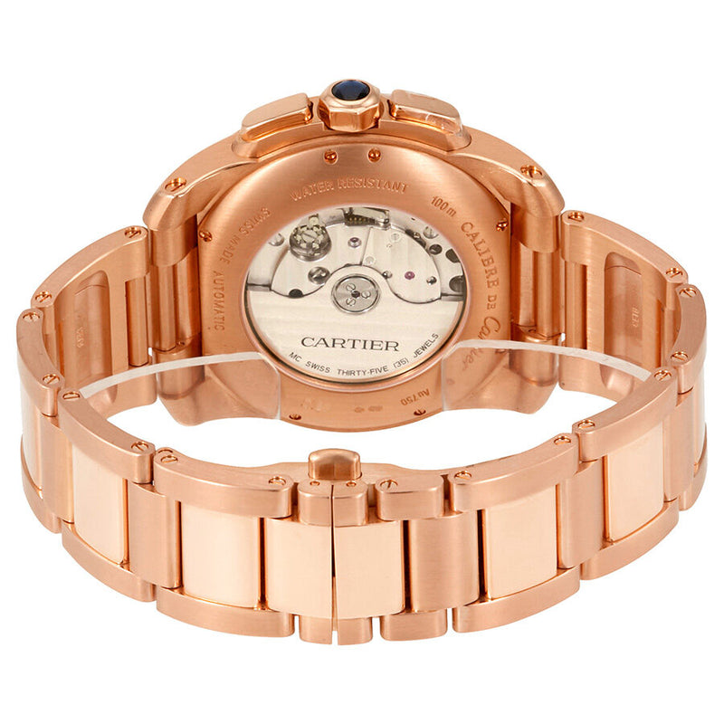 Cartier Calibre de Cartier Automatic Silver Dial 18kt Pink Gold Men's Watch #W7100047 - Watches of America #3