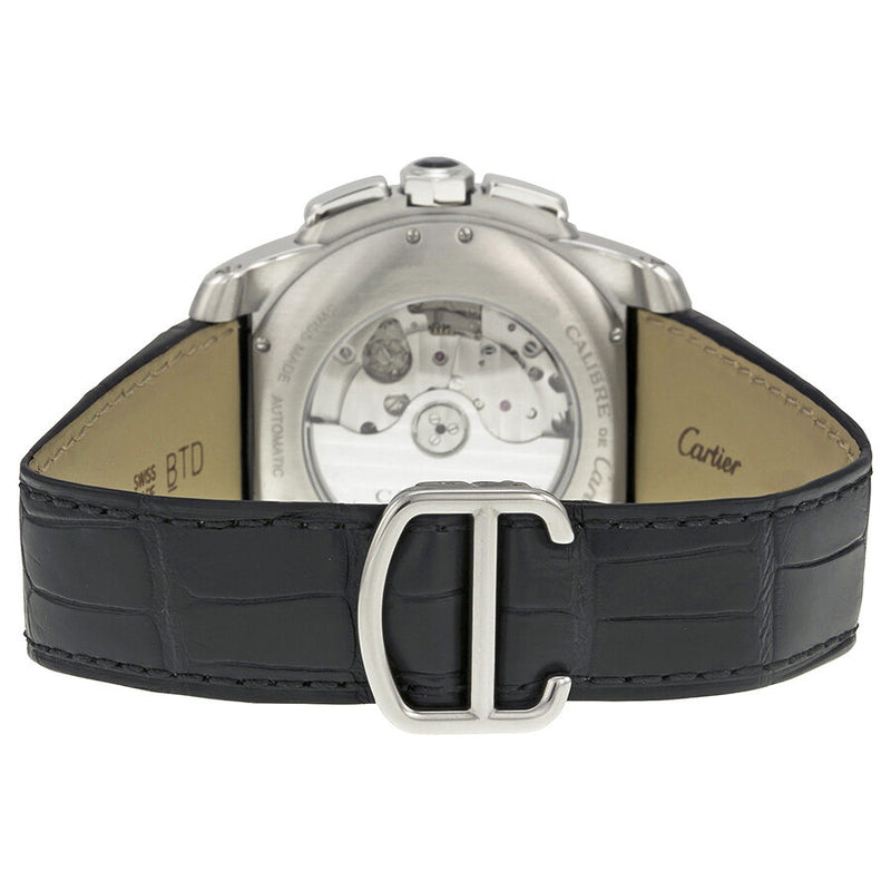 Cartier Calibre De Cartier Black Dial Black Leather Men's Watch #W7100060 - Watches of America #3