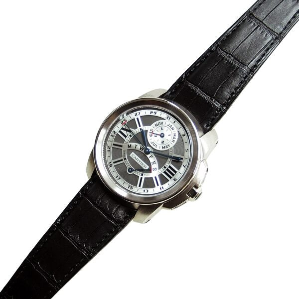 Cartier Calibre de Cartier Perpetual Calendar 18 kt White Gold Men's Watch #W7100030 - Watches of America #2