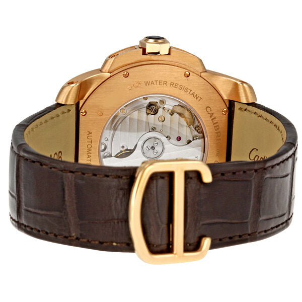 Cartier Calibre De Cartier 18kt Pink Gold Silver Dial Mechanical Men's Watch #W7100009 - Watches of America #3