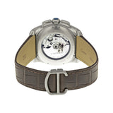 Cartier Calibre De Cartier Silver Dial Stainless Steel 18kt Pink Gold Brown Alligator Men's Watch #W7100043 - Watches of America #3